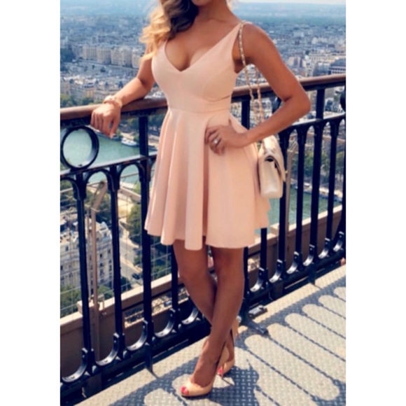 Lulus “Hometown Love” Vneck Formal Skater Dress - Picture 11 of 15